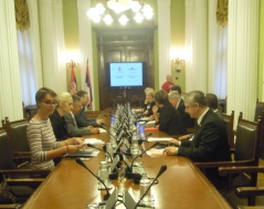 1. oktobar 2012. Presednik Narodne supštine u razgovoru sa članovima Odbora za civilnu dimenziju bezbednosti PS NATO